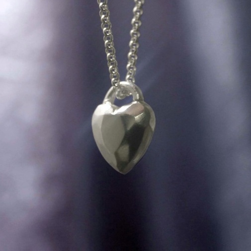silverhjärta halsband